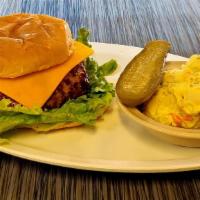 Cheeseburger Lunch · Burgers are 1/2 pound freshly ground sirloin, grilled to perfection and served on bun with l...
