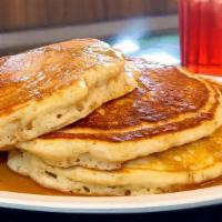 Pancakes · Our pancake are big  fluffy flat cake butter flavored.