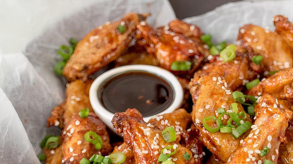 Korean Style Wings 24Pc · Fresh chicken wings in Korean style hit all the flavor notes, and are a little sweet, spicy, tangy, and savory!
