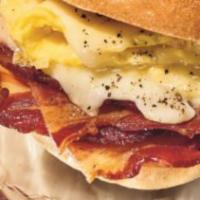 Bacon, Egg And Cheese Sandwich · Our house bread filled with Bacon egg and cheese