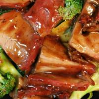 Fresh Pork With Broccoli · Mild sweet meat that has been roasted.