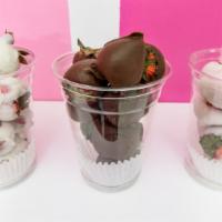 Chocolate Covered Strawberry Cups · 