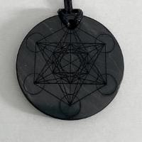 Shungite Metatron’S Cube Engraved Emf Protection Necklace · The EMF Pendant Necklace supports your health and well-being as you are exposed to the ubiqu...