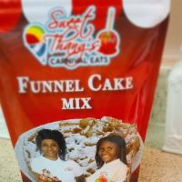 Funnel Cake Mix · Sweet Thangs Carnival eats Funnel mix.  Make funnel cakes at home. Our 16oz resemble bag mak...