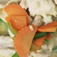 Green Curry · Medium Spice. Another popular curry, bell pepper, carrot and basil.