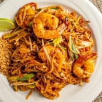 Pad Thai · Thai most famous stir fried noodle dish, stir fried thin rice noodles with egg, scallion and...