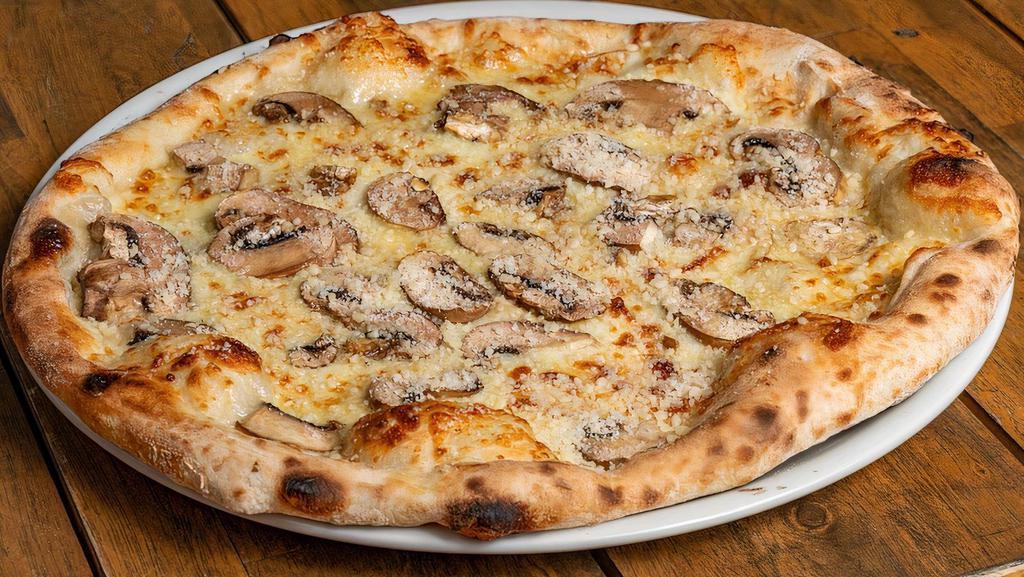 Truffle And Mushrooms · mozzarella cheese, mushrooms, truffle oil and parmesan.