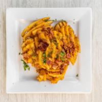 Loaded French Fries · With Cheddar Cheese and Bacon