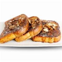 Go-Nuts French Toast · Almonds or pecans with a cinnamon sugar glaze.