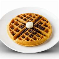 Chocolate Chip Waffle · Belgian waffle filled with chocolate chips topped with more chcocolate chips and dusted with...