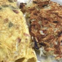 Western Omelette · Ham, Green Pepper, Onion, and choice of cheese