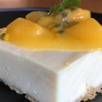 Passion Mousse (Slice) · Angel food with passion fruit and white chantilly icing