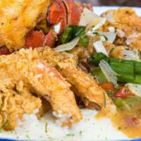 Fried Lobster Tail And Grits · 