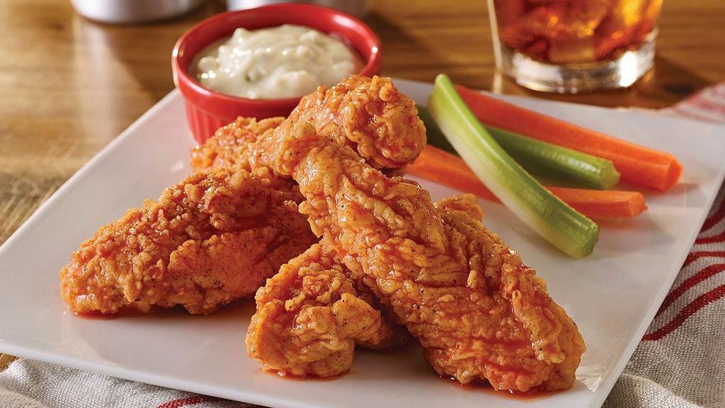 Boneless Wings · Juicy all-white-meat chicken, breaded and fried to crispy perfection before being tossed in your favorite sauce.