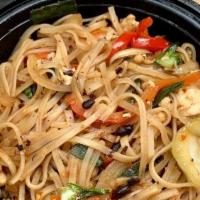 Chinese Black Bean · Red peppers, bok choy, onions, scallions, and rice noodles stir fried in black bean sauce. N...