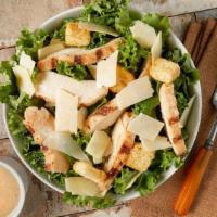 Kale Caesar · Kale, grilled chicken, Parmesan, house-made croutons & Caesar dressing