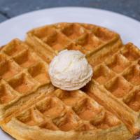 Waffle Only · A cooked to order Buttermilk Waffle, Whipped butter