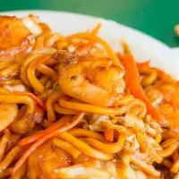 Shrimp Lo Mein Dinner · Served with egg fried rice or chow mein noodle and one spring roll.