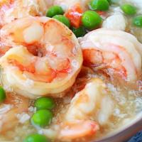 Shrimp With Lobster Sauce Dinner · Served with egg fried rice or chow mein noodle and one spring roll.