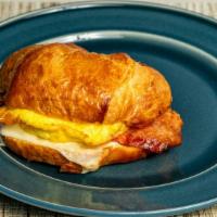 Croissant Sandwich · Egg, Bacon & Cheese.