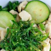 Chicken Chicken · Free-range Chicken breast, sweet onion, scallions, cucumber, edamame, cilantro, and with spi...
