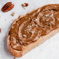 Pecan Butter Toast · Homemade Roasted Pecan Butter Toast topped with your choice of either Sliced Bananas, Sliced...