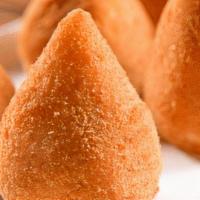 3 Coxinhas  ( Chicken Croquettes ) · A brazilian traditional consisted on minced chicken with creamy catupiry wrapped in a soft d...