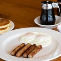 Turkey Links & Eggs · Turkey links and two large fresh eggs served any style. cal 570. 

Served with your choice o...