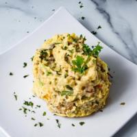 Potato Salad · Southern style potato salad (minus the egg), the vegan way! Gold potatoes, vegan mayonnaise,...