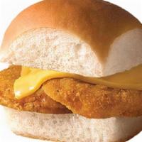 Chicken Ring Slider Cal 200-210 · Two Chicken Rings, made with all white meat, topped with cheese: American, Jalapeno, or Ched...