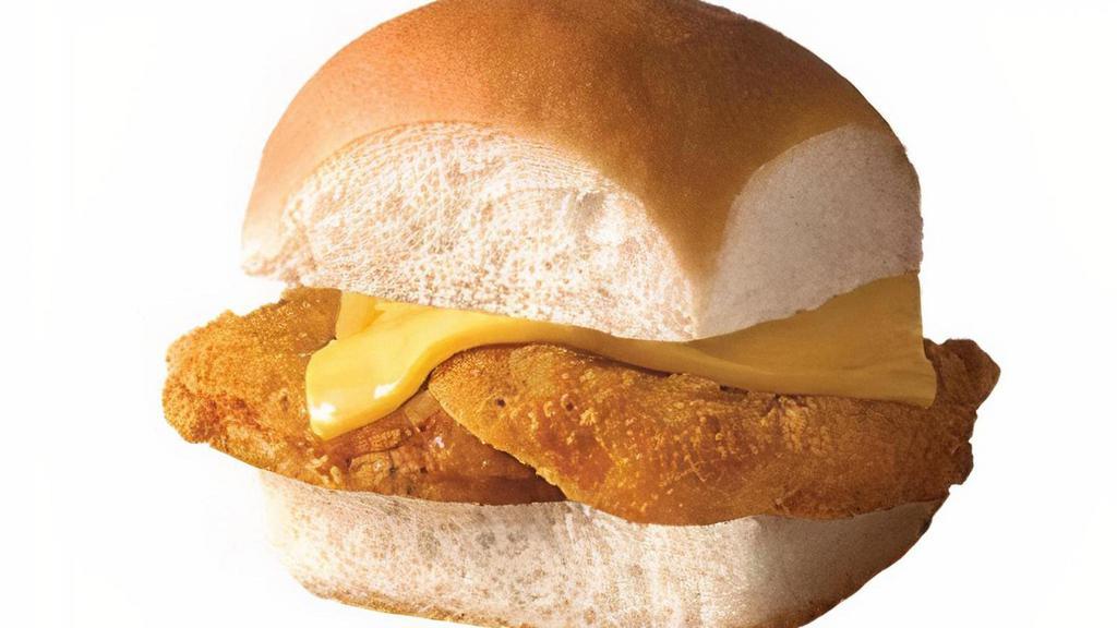 Chicken Ring Slider Cal 200-210 · Two Chicken Rings, made with all white meat, topped with cheese: American, Jalapeno, or Cheddar cheese.