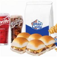 Cheesy Meal For 3 · 15 Cheese Sliders, 3 small fries, and 3 small soft drinks.