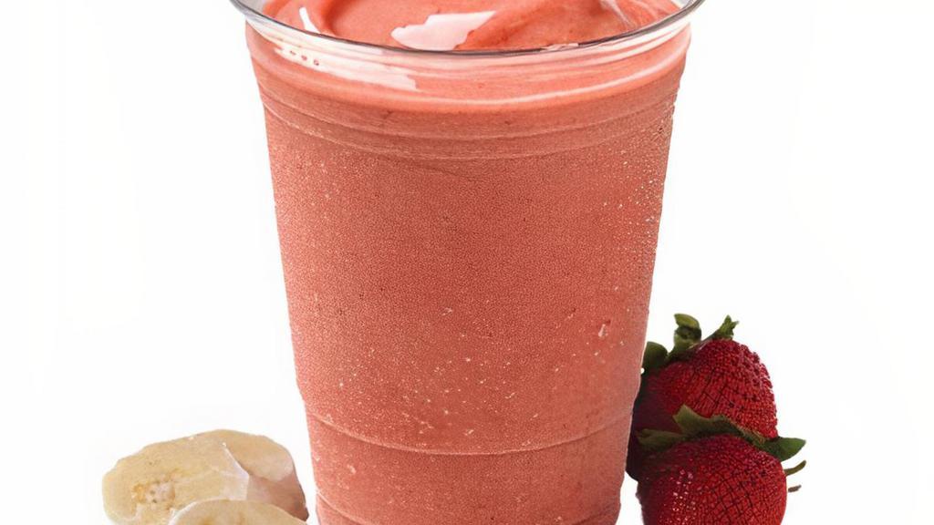 Strawberry Banana Smoothie Cal 360 · Our premium 16 ounce Smoothie is made with real fruit and low-fat yogurt.