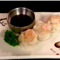 Shumai (4 Pc) · Chinese dim sum shrimp appetizers, served steamed or fried with homemade mayonnaise sauce.