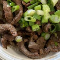 Mini Beef Bowl · 3 ounces of teriyaki flavored angus beef served over your choice of brown or white rice and/...