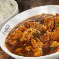 Bowled Chicken · Spicy. Choice of sauce: Manchurian or Szechwan. White Chicken $1 extra.
All Bowls come with ...