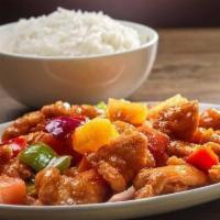 Bowled Sweet & Sour Chicken · White chicken, mixed vegetables, pineapple, strawberry.
All Bowls come with a choice of whit...