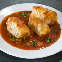 Stuffed Cabbage · Stuffed cabbage with meat.