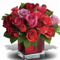Madly In Love Bouquet With Red Roses · Romantic roses in passionate shades of red, pink, and purple express love and devotion to th...