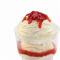 Mini Sundae · Ice cream with caramel, strawberry, or chocolate syrup.