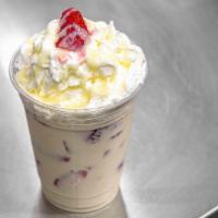 Fresas Con Crema · Fresh strawberry's with our homemade sweet cream, topped with whip cream and condensed milk ...