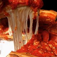 Meat Lovers Chicago Stuffed Pizza · It is a deeper layer of dough-dish pizza,We stuff with mozzarella cheese,Pepperoni, Italian ...