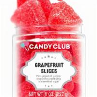 Grapefruit Slices · Pink grapefruit gummy slices with a sprinkling of sweet-tart sugar.