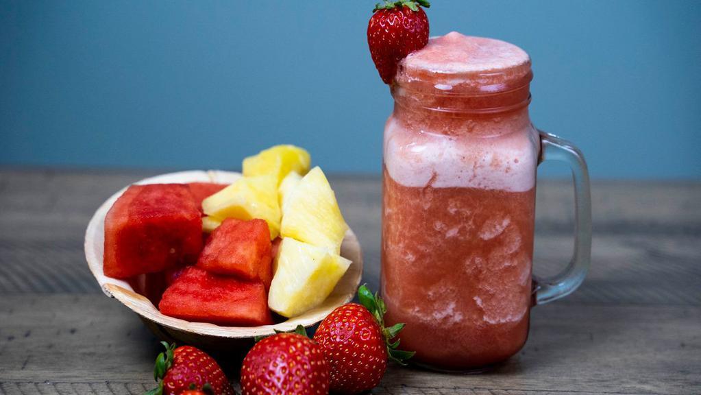 Curacao · Watermelon, strawberries, and pineapple
