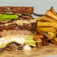 Avocado Sandwich  · Fresh Avocado slices with Shiitake Saute Mushrooms Mix fresh choice of Sauce in a Handcrafte...