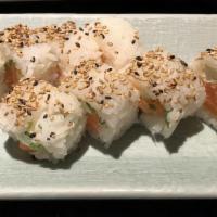Jb Hroll · Salmon, cream cheese, and scallions.

*Consuming raw or undercooked meats, poultry, seafood,...