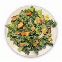 Caesar Salad · Generous large portion of fresh romaine lettuce, dressed with Parmesan cheese, and tossed in...