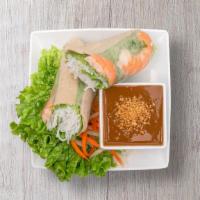 Gỏi Cuốn (2) · Fresh spring rolls with shrimps, clean pork and green lettuce, mint leaves in rice paper. Se...