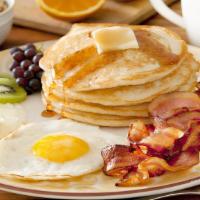 Pancake Combo · 2 Pancakes your choice of 2 eggs and 1 meat