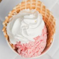 Strawberry Sigma · Strawberry, vanilla, marshmallow cream, strawberries, whipped cream.
